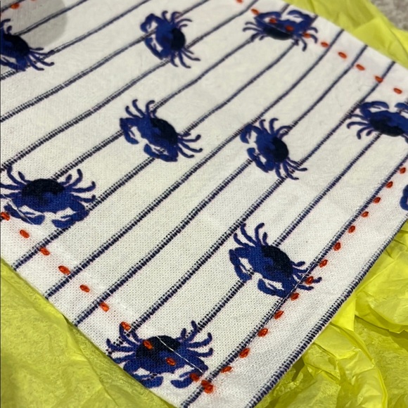 Anthropologie Nautical Kitchen Linens - Blue, Red, yellow Cocktail Napkins bake - Picture 6 of 6